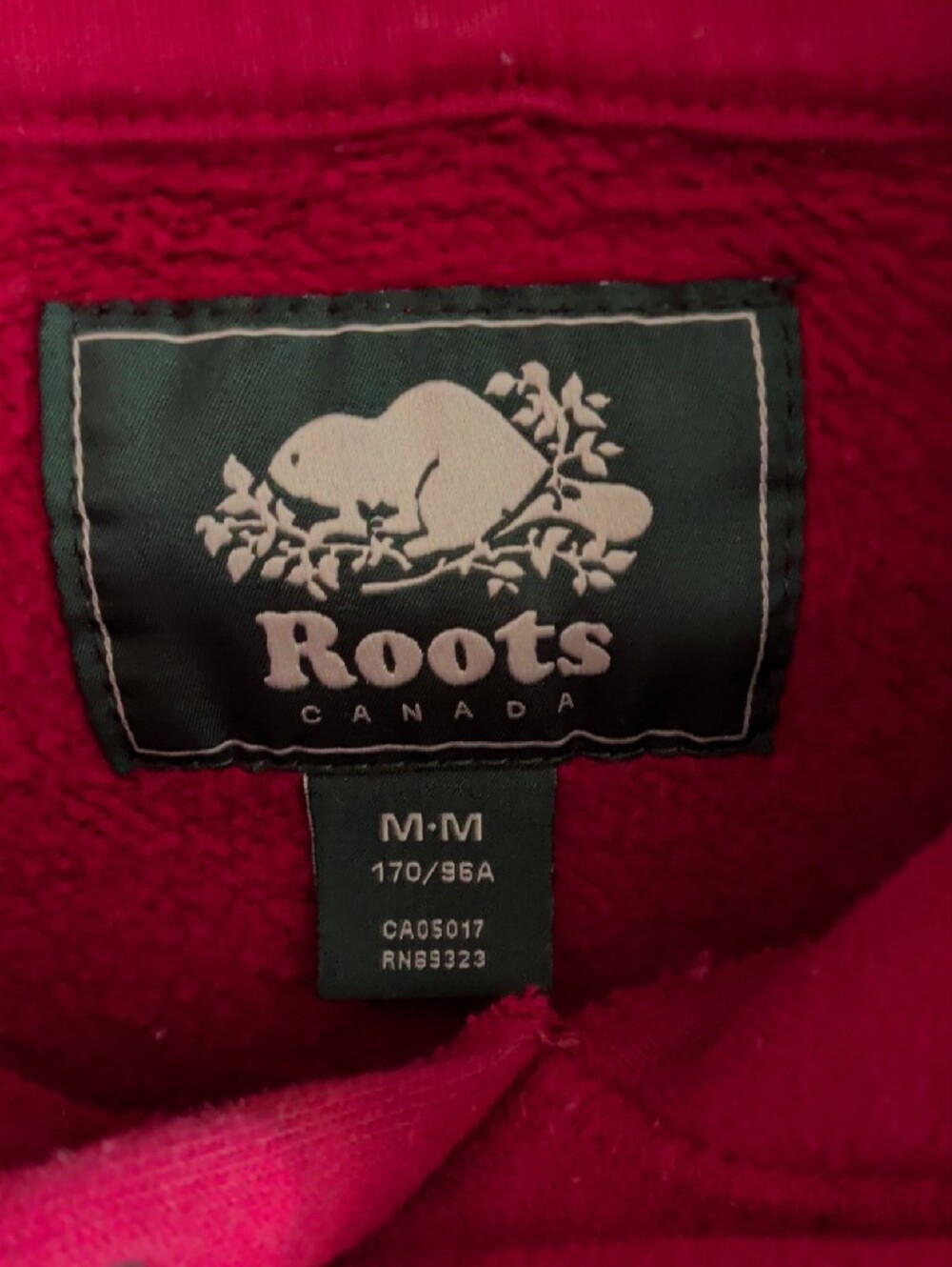 Roots Deep Red Men's Hoodie with White Logo - Picture 2 of 7